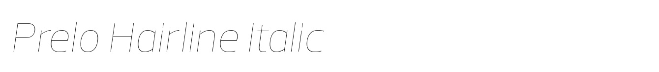 Prelo Hairline Italic image